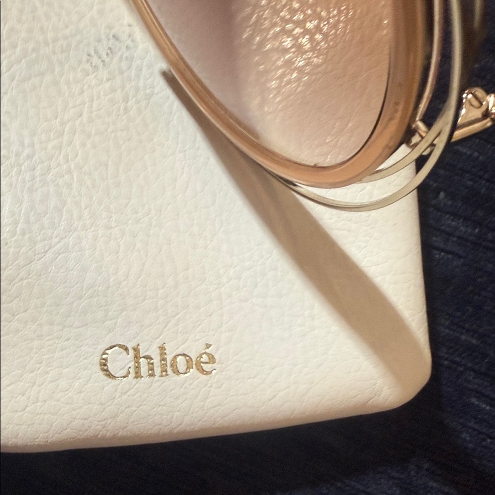 Chloe Tan Round Sunglasses - Picture 4 of 4
